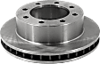 Front, Driver or Passenger Side Brake Disc, Plain Surface, Vented, 8 Lugs, 4WD, Pro-Line Series