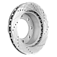 Front, Driver or Passenger Side Brake Disc, Cross-drilled and Slotted, Vented, 8 Lugs, 331 mm, 4WD, Pro-Line Series