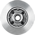 Front, Driver or Passenger Side Brake Disc, Plain Surface, Vented, 4 Lug Wheels, 10.09 in. Disc Diameter, Pro-Line Series