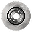 Front, Driver or Passenger Side Brake Disc, Plain Surface, Vented, 4 Lugs, 283.97 mm, Pro-Line Series