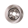Front, Driver or Passenger Side Brake Disc, Natural Finish, Plain Surface, Vented, 5 Lugs, 325.37 mm, Pro-Line Series