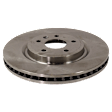 Front, Driver or Passenger Side Brake Disc, Natural Finish, Plain Surface, Vented, 5 Lugs, 325.37 mm, Pro-Line Series