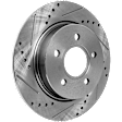 Rear, Driver or Passenger Side Brake Disc, Cross-drilled and Slotted, Solid, 5 Lugs, 10.67 in. Disc Diameter, Pro-Line Series