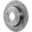 Rear, Driver or Passenger Side Brake Disc, Cross-drilled and Slotted, Solid, 5 Lugs, 10.67 in. Disc Diameter, Pro-Line Series