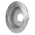 2000 Ford F-150 - Rear, Driver or Passenger Side Brake Disc, Cross-drilled and Slotted, Solid, 7 Lugs, 334 mm, RWD,  7 Lug, Fr 12/99, 4.6L 8Cyl, Pro-Line Series