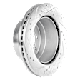 Rear, Driver or Passenger Side Brake Disc, Cross-Drilled and Slotted, Vented, 8 Lugs, Performance Rotor, Pro-Line Series
