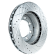 Front, Driver or Passenger Side Brake Disc, Cross-drilled and Slotted, Vented, 8 Lugs, 369 mm,, Pro-Line Series