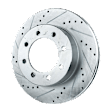 Front, Driver or Passenger Side Brake Disc, Cross-drilled and Slotted, Vented, 8 Lugs, 369 mm,, Pro-Line Series