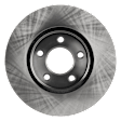 Front, Driver or Passenger Side Brake Disc, Natural Finish, Plain Surface, Vented, 5 Lugs, 293.12 mm, 4.0L, 6Cyl, Pro-Line Series