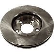 Front, Driver or Passenger Side Brake Disc, Plain Surface, Vented, 5 Lugs, 10.87 In., Pro-Line Series