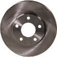 Front, Driver or Passenger Side Brake Disc, Plain Surface, Vented, 5 Lugs, 10.87 In., Pro-Line Series