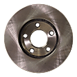 Front, Driver or Passenger Side Brake Disc, Plain Surface, Vented, 5 Lugs, 10.87 In., Pro-Line Series