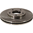 Front, Driver or Passenger Side Brake Disc, Plain Surface, Vented, 5 Lugs, 10.87 In., Pro-Line Series