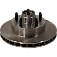 Front, Driver or Passenger Side Brake Disc, Natural Finish, Plain Surface, Vented, 5 Lugs, 261.11 mm, Pro-Line Series