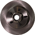 Front, Driver or Passenger Side Brake Disc, Plain Surface, Vented, 5 Lug Wheels, 10.28 in. Disc Diameter, RWD, 2-Wheel ABS, 260mm Front Disc, Pro-Line Series