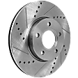 2013 Ford Focus - Front, Driver or Passenger Side Brake Disc, Natural Finish, Cross-drilled and Slotted, Vented, 5 Lugs, 277.88 mm, 2.0L 4Cyl, Pro-Line Series