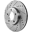 2013 Ford Focus - Front, Driver or Passenger Side Brake Disc, Natural Finish, Cross-drilled and Slotted, Vented, 5 Lugs, 277.88 mm, 2.0L 4Cyl, Pro-Line Series