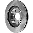 Front, Driver or Passenger Side Brake Disc, Plain Surface, Vented, For Models with 325mm Front Disc, Pro-Line Series