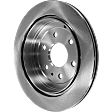 Rear, Driver or Passenger Side Brake Disc, Natural Finish, Plain Surface, Vented, 6 Lugs, 330.96 mm, Pro-Line Series