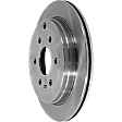 Rear, Driver or Passenger Side Brake Disc, Natural Finish, Plain Surface, Vented, 6 Lugs, 330.96 mm, Pro-Line Series
