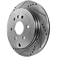 2010 Buick Enclave - Rear, Driver or Passenger Side Brake Disc, Natural Finish, Cross-drilled and Slotted, Vented, 6 Lugs, 330.96 mm, 3.6L 6Cyl, Pro-Line Series