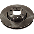 Front, Driver or Passenger Side Brake Disc, Natural Finish, Plain Surface, Vented, 6 Lugs, 325.12 mm, Pro-Line Series