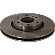 Front, Driver or Passenger Side Brake Disc, Natural Finish, Plain Surface, Vented, 6 Lugs, 325.12 mm, Pro-Line Series