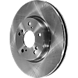 Front, Driver or Passenger Side Brake Disc, Plain Surface, Vented, 5 Lug Wheels, 11.54 in. OD Disc Diameter, Coupe, Pro-Line Series