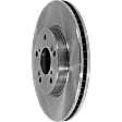 Front, Driver or Passenger Side Brake Disc, Plain Surface, Vented, 5 Lug Wheels, 11.54 in. OD Disc Diameter, Coupe, Pro-Line Series