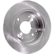 Rear, Driver or Passenger Side Brake Disc, Plain Surface, Solid, 4 Lugs, For Models with Rear Disc Brake, Pro-Line Series