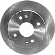Rear, Driver or Passenger Side Brake Disc, Plain Surface, Solid, 4 Lugs, For Models with Rear Disc Brake, Pro-Line Series