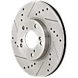 2008 Honda Accord - Front, Driver or Passenger Side Brake Disc, Cross-drilled and Slotted, Vented, 5 Lugs, 281.94 mm, 2.4L 4Cyl, Pro-Line Series