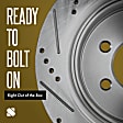 2008 Honda Accord - Front, Driver or Passenger Side Brake Disc, Cross-drilled and Slotted, Vented, 5 Lugs, 281.94 mm, 2.4L 4Cyl, Pro-Line Series