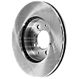 Front, Driver or Passenger Side Brake Disc, Plain Surface, Vented, Pro-Line Series