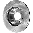Front, Driver or Passenger Side Brake Disc, Plain Surface, Vented, 4 Lug Wheels, 9.45 in. Disc Diameter, Coupe/Hatchback/Sedan, Pro-Line Series
