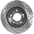 Front, Driver or Passenger Side Brake Disc, Natural Finish, Cross-drilled and Slotted, Vented, 5 Lugs, 275.08 mm, 2.0L, 4Cyl, Pro-Line Series