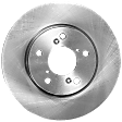 Front, Driver or Passenger Side Brake Disc, Natural Finish, Plain Surface, Vented, 5 Lugs, 296.16 mm, 3.5L, 6Cyl, Pro-Line Series