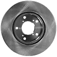 Front, Driver or Passenger Side Brake Disc, Natural Finish, Plain Surface, Vented, 5 Lugs, 296.16 mm, 3.5L, 6Cyl, Pro-Line Series