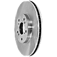 Front, Driver or Passenger Side Brake Disc, Plain Surface, Vented, 5 Lugs, 11.81 in. Disc Diameter, Standard Front Caliper, Pro-Line Series