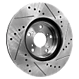 2004 Honda Pilot - Front, Driver or Passenger Side Brake Disc, Cross-drilled and Slotted, Vented, 5 Lugs, 299.97 mm, 3.5L 6Cyl, Pro-Line Series