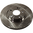Front, Driver or Passenger Side Brake Disc, Natural Finish, Plain Surface, Vented, 5 Lugs, 297.94 mm, Pro-Line Series