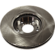 Front, Driver or Passenger Side Brake Disc, Natural Finish, Plain Surface, Vented, 5 Lugs, 297.94 mm, Pro-Line Series