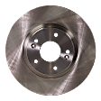 Front, Driver or Passenger Side Brake Disc, Natural Finish, Plain Surface, Vented, 5 Lugs, 297.94 mm, Pro-Line Series