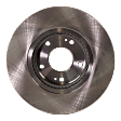 Front, Driver or Passenger Side Brake Disc, Natural Finish, Plain Surface, Vented, 5 Lugs, 297.94 mm, Pro-Line Series