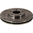 Front, Driver or Passenger Side Brake Disc, Natural Finish, Plain Surface, Vented, 5 Lugs, 297.94 mm, Pro-Line Series