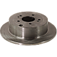 Rear, Driver or Passenger Side Brake Disc, Natural Finish, Plain Surface, Solid, 5 Lugs, 302.01 mm, Pro-Line Series