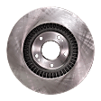 Front, Driver or Passenger Side Brake Disc, Natural Finish, Plain Surface, Vented, 5 Lugs, 320.04 mm, Pro-Line Series