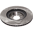 Front, Driver or Passenger Side Brake Disc, Natural Finish, Plain Surface, Vented, 5 Lugs, 320.04 mm, Pro-Line Series