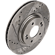Front, Driver or Passenger Side Brake Disc, Cross-drilled and Slotted, Vented, 5 Lug Wheels, 12.01 in. Disc Diameter, 305mm Front Disc, Pro-Line Series