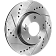 2007 Hyundai Tucson - Front, Driver or Passenger Side Brake Disc, Natural Finish, Cross-drilled and Slotted, Vented, 5 Lugs, 279.91 mm, 2.0L 4Cyl, Pro-Line Series